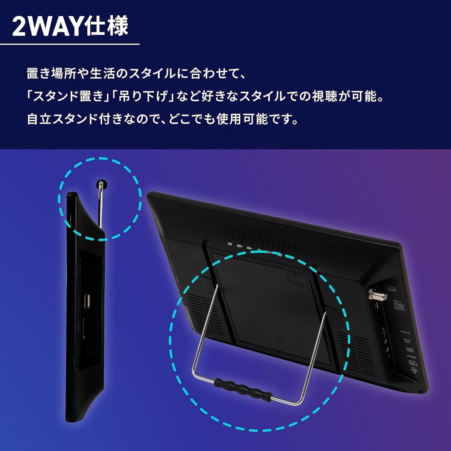 Amazon | [東京Deco] 14インチ 液晶テレビ DVDプレイヤー搭載 F栓
